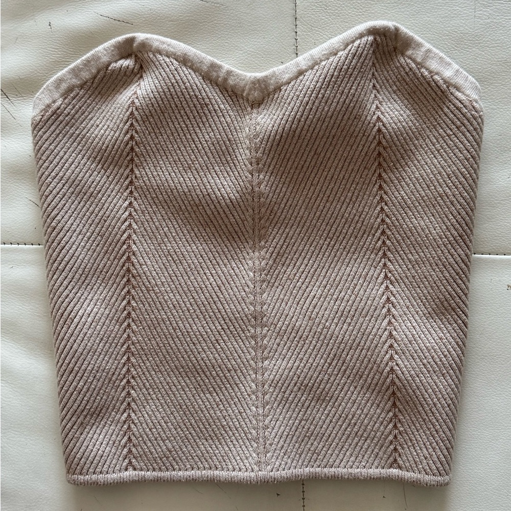 Aerie Ribbed Cream Crop Top